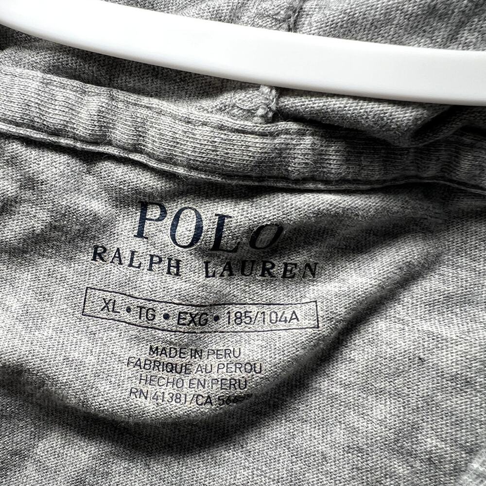 Polo Ralph Lauren gray hooded long sleeve shirt mens XL classic casual normcore - Picture 3 of 6